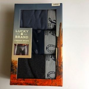 Lucky Brand 3 pack Boxer Briefs with Fly Pouch